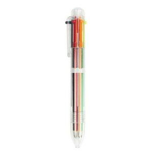 Multi-color 6 in 1 Color Ballpoint Pen Ball Point Pens Kids School Office Supply